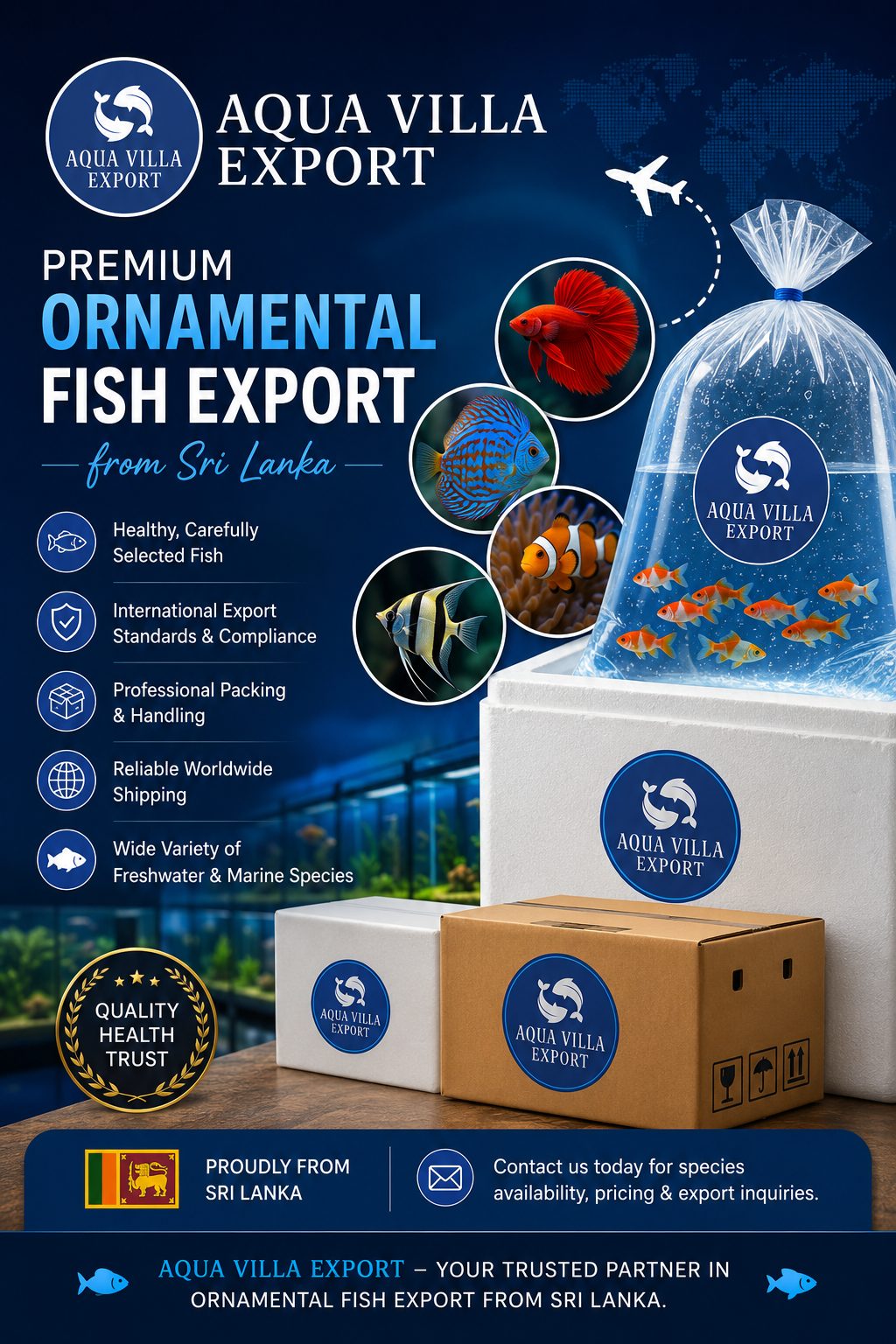 Sri Lankan aquarium ornamental fish export